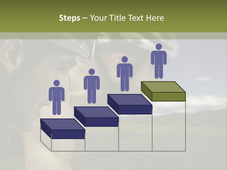 A Couple Of Men Riding Bikes Through A Field PowerPoint Template