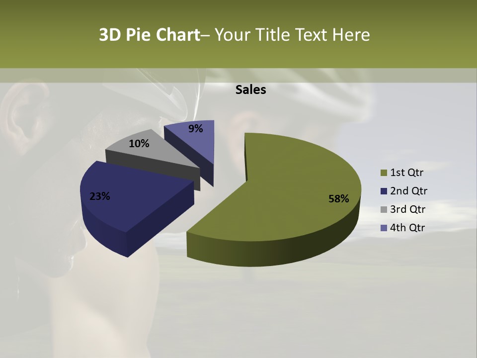 A Couple Of Men Riding Bikes Through A Field PowerPoint Template
