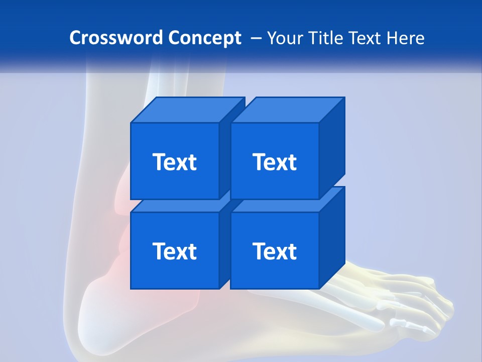 A Medical Powerpoint Presentation With A Highlighted Image Of A Foot PowerPoint Template