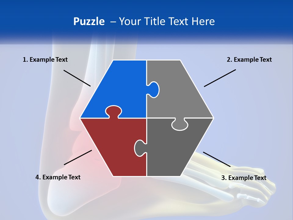 A Medical Powerpoint Presentation With A Highlighted Image Of A Foot PowerPoint Template