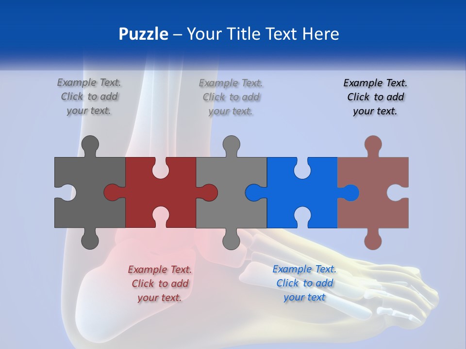 A Medical Powerpoint Presentation With A Highlighted Image Of A Foot PowerPoint Template