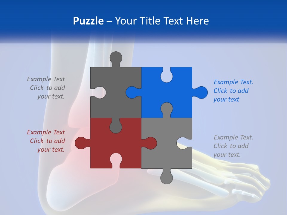 A Medical Powerpoint Presentation With A Highlighted Image Of A Foot PowerPoint Template