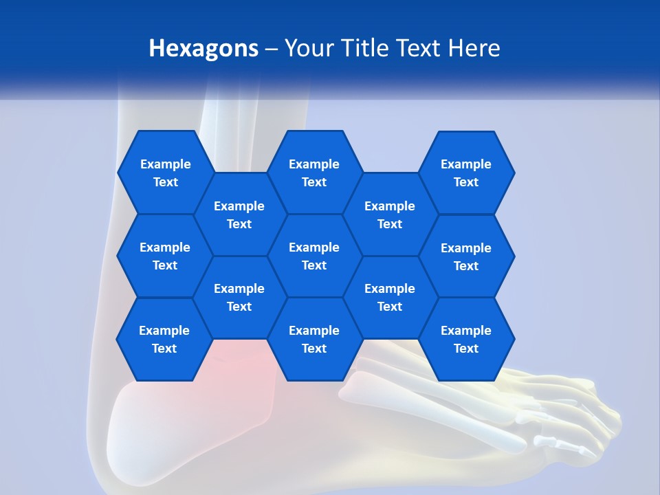 A Medical Powerpoint Presentation With A Highlighted Image Of A Foot PowerPoint Template
