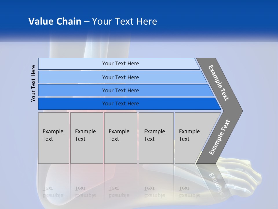 A Medical Powerpoint Presentation With A Highlighted Image Of A Foot PowerPoint Template