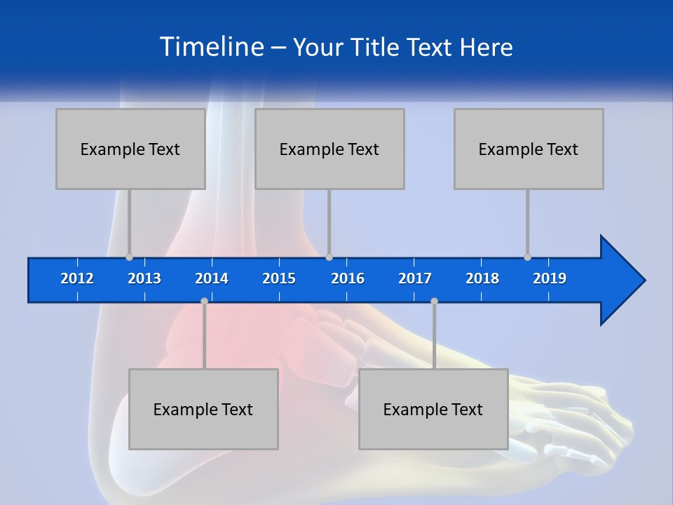 A Medical Powerpoint Presentation With A Highlighted Image Of A Foot PowerPoint Template