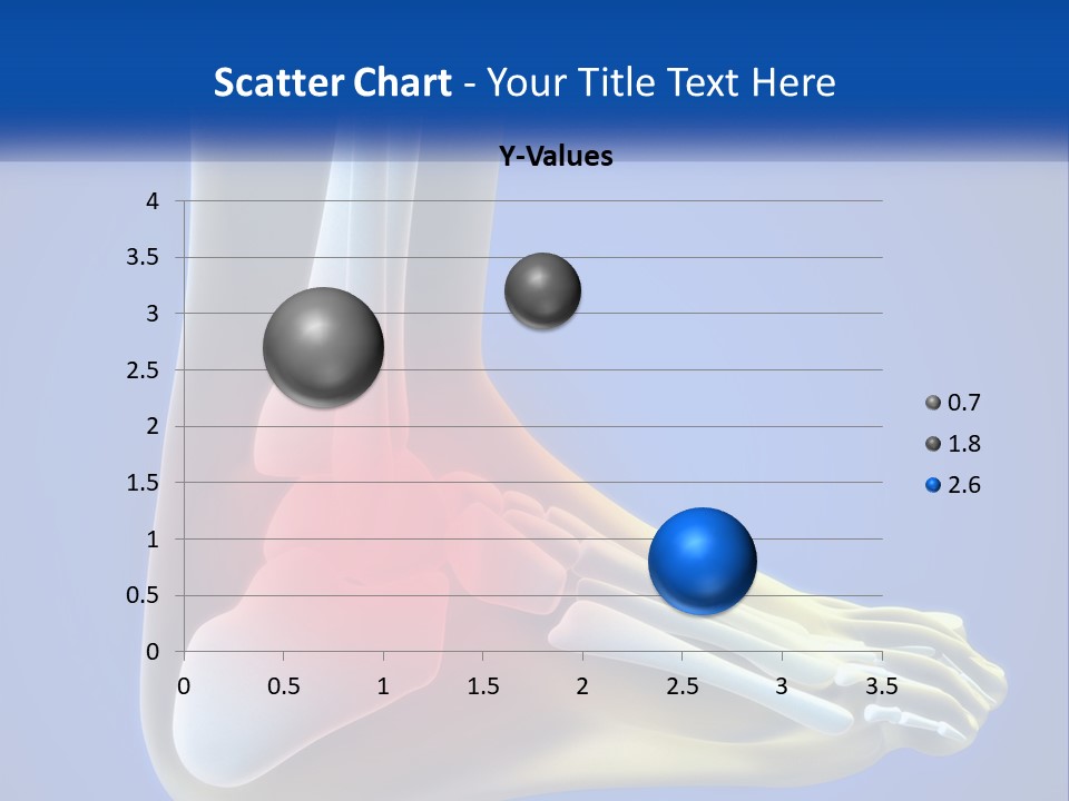 A Medical Powerpoint Presentation With A Highlighted Image Of A Foot PowerPoint Template