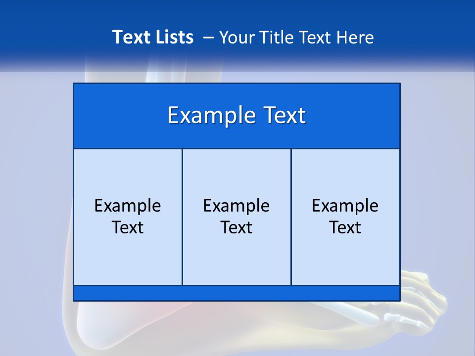 A Medical Powerpoint Presentation With A Highlighted Image Of A Foot PowerPoint Template