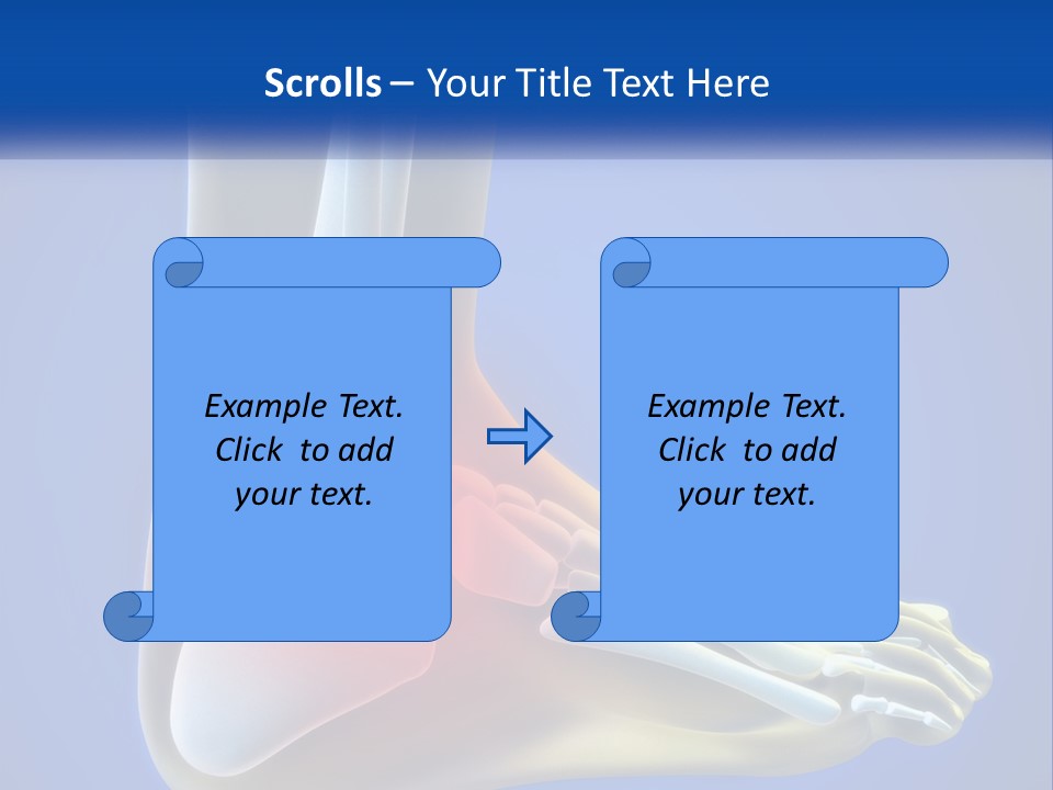 A Medical Powerpoint Presentation With A Highlighted Image Of A Foot PowerPoint Template