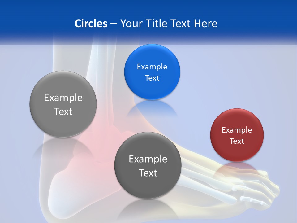 A Medical Powerpoint Presentation With A Highlighted Image Of A Foot PowerPoint Template