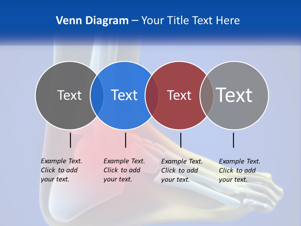 A Medical Powerpoint Presentation With A Highlighted Image Of A Foot PowerPoint Template