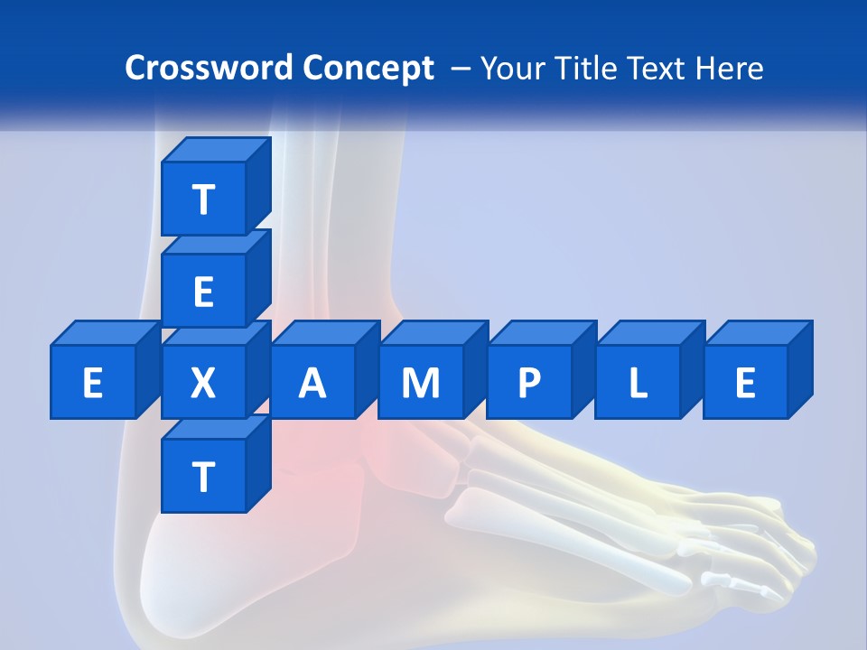 A Medical Powerpoint Presentation With A Highlighted Image Of A Foot PowerPoint Template
