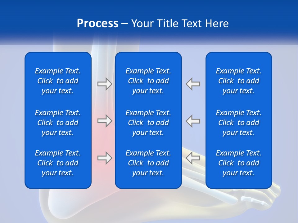 A Medical Powerpoint Presentation With A Highlighted Image Of A Foot PowerPoint Template
