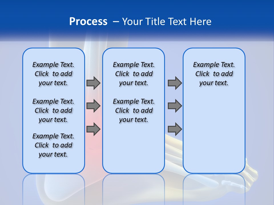 A Medical Powerpoint Presentation With A Highlighted Image Of A Foot PowerPoint Template
