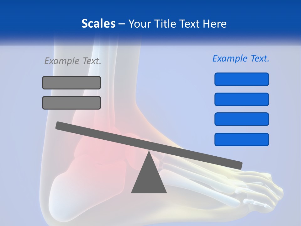 A Medical Powerpoint Presentation With A Highlighted Image Of A Foot PowerPoint Template