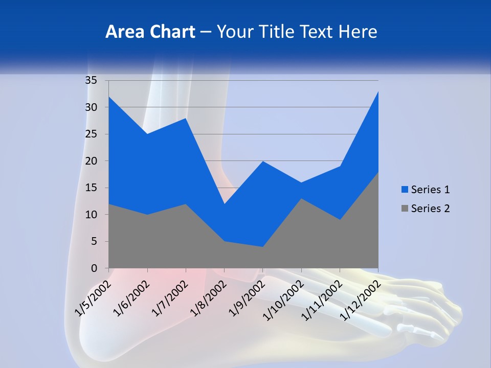 A Medical Powerpoint Presentation With A Highlighted Image Of A Foot PowerPoint Template