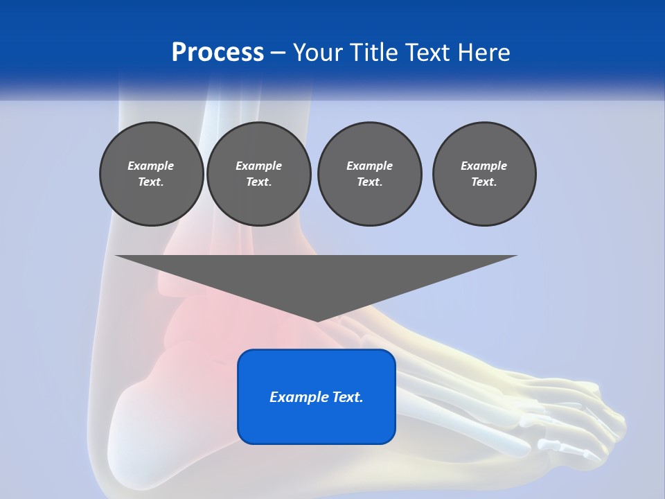 A Medical Powerpoint Presentation With A Highlighted Image Of A Foot PowerPoint Template