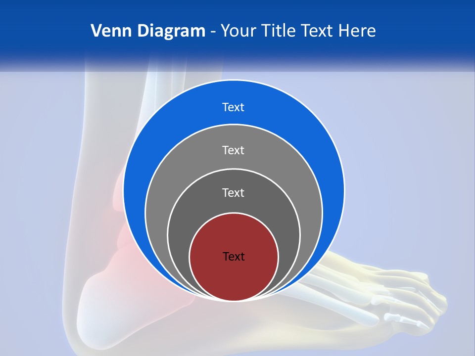 A Medical Powerpoint Presentation With A Highlighted Image Of A Foot PowerPoint Template