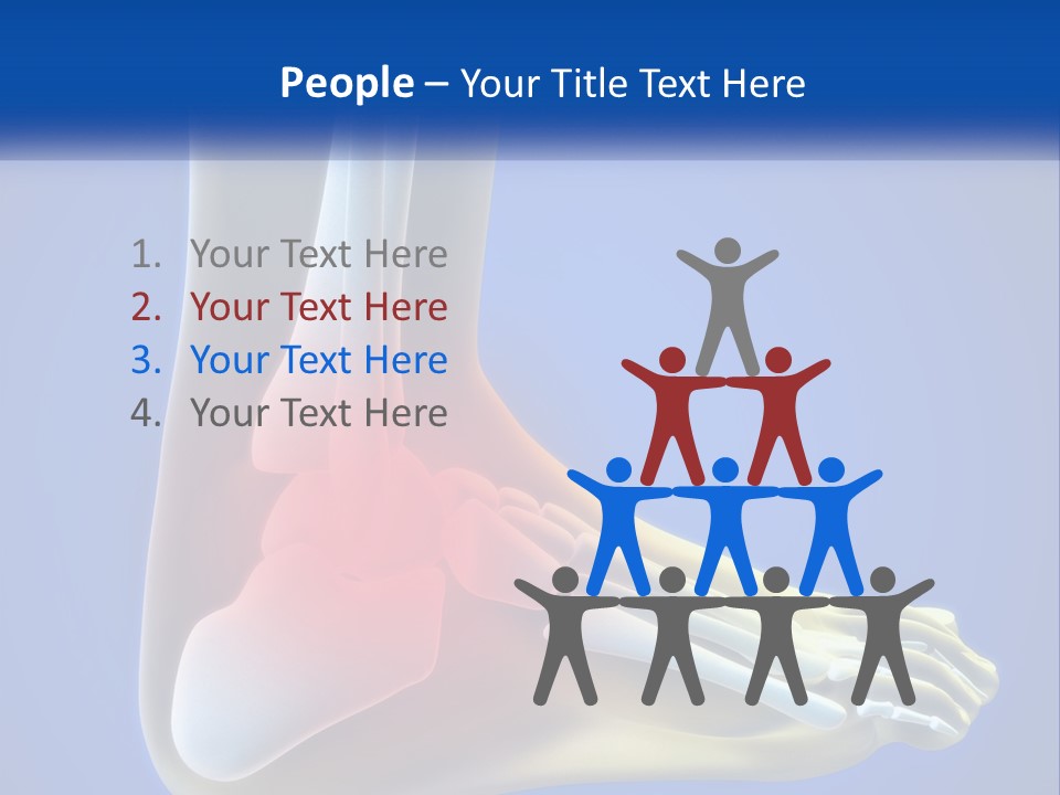 A Medical Powerpoint Presentation With A Highlighted Image Of A Foot PowerPoint Template