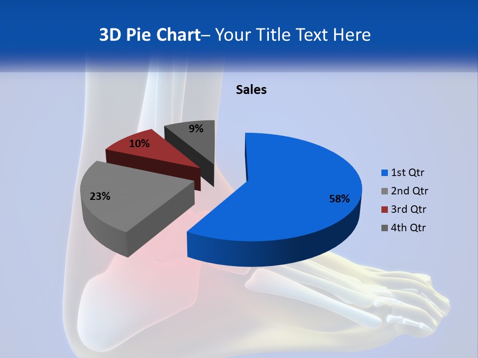 A Medical Powerpoint Presentation With A Highlighted Image Of A Foot PowerPoint Template