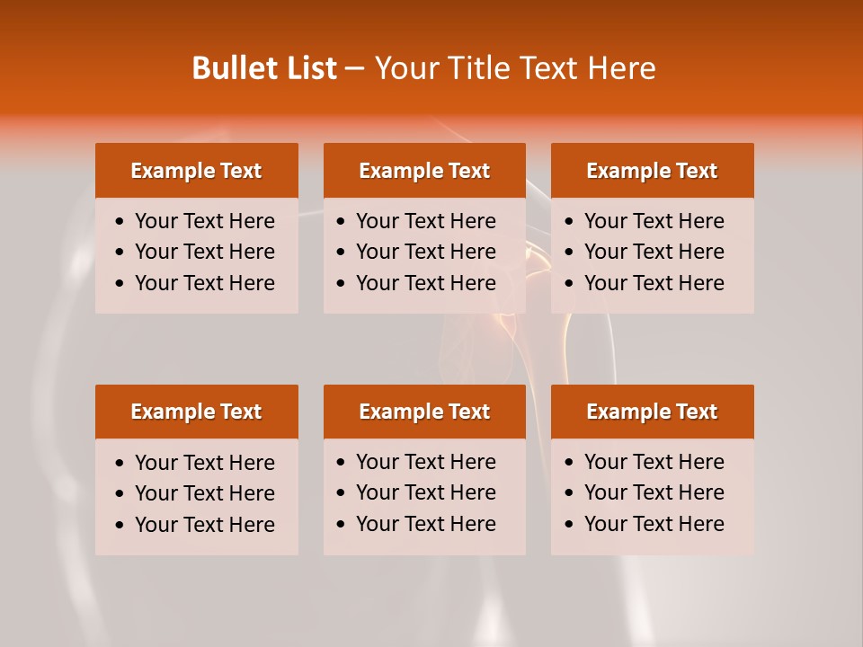 A Skeleton With A Highlighted Shoulder Powerpoint Presentation PowerPoint Template