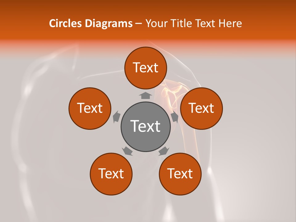 A Skeleton With A Highlighted Shoulder Powerpoint Presentation PowerPoint Template