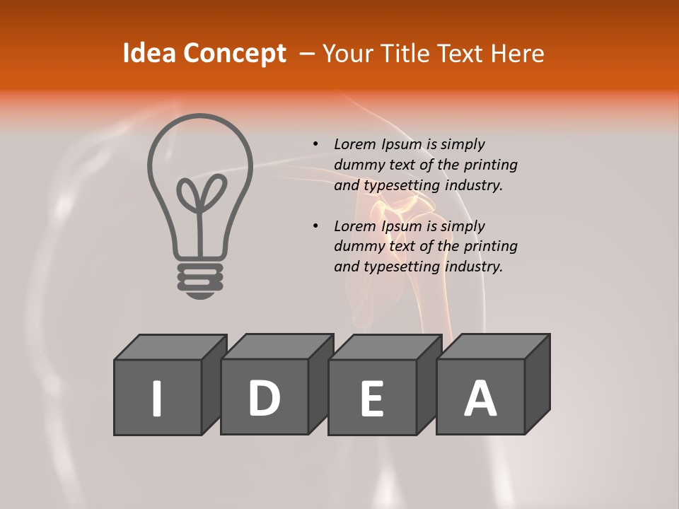 A Skeleton With A Highlighted Shoulder Powerpoint Presentation PowerPoint Template