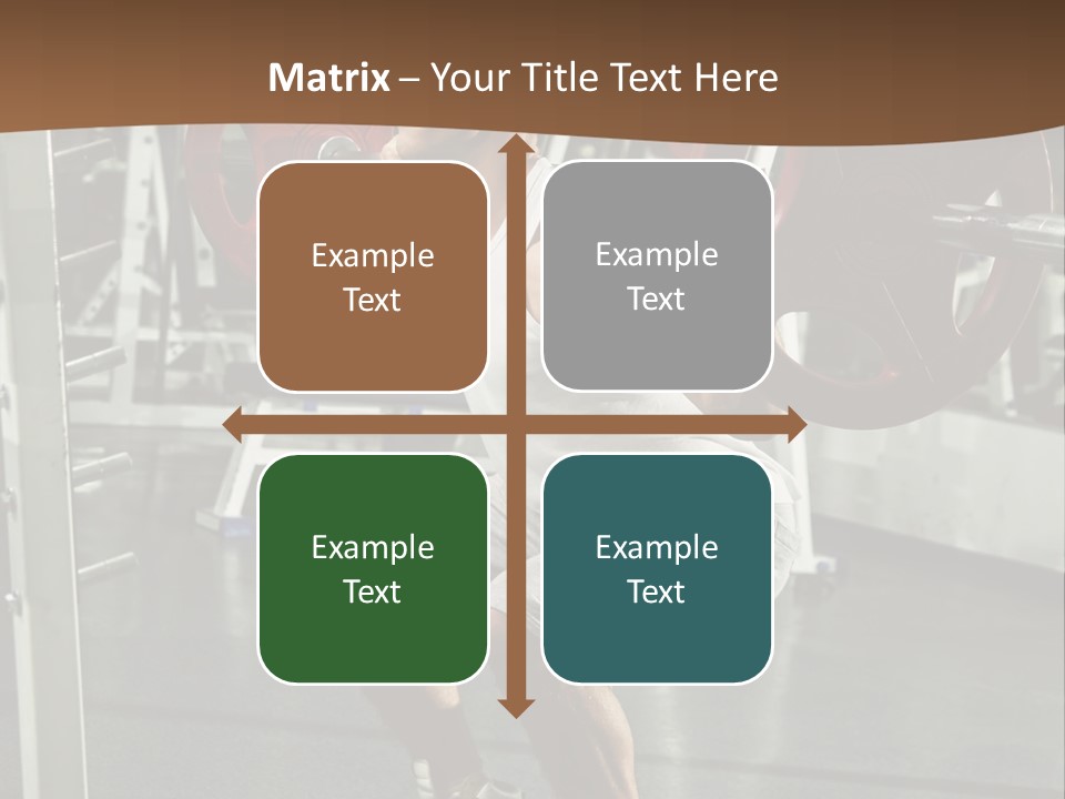 A Man Doing Squats With A Barbell In A Gym PowerPoint Template