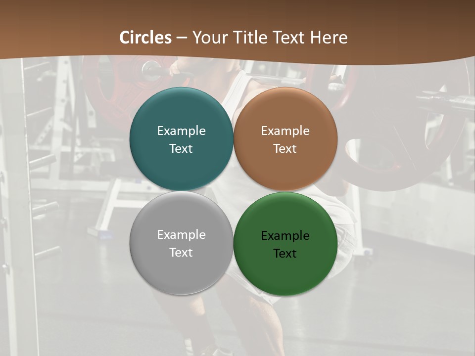 A Man Doing Squats With A Barbell In A Gym PowerPoint Template