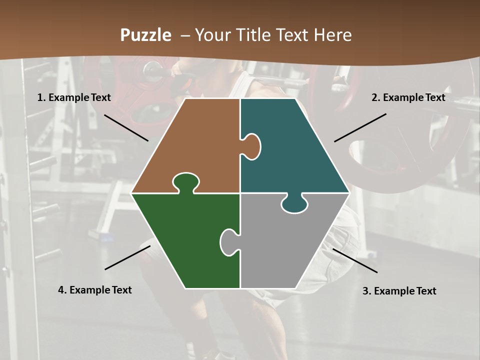 A Man Doing Squats With A Barbell In A Gym PowerPoint Template