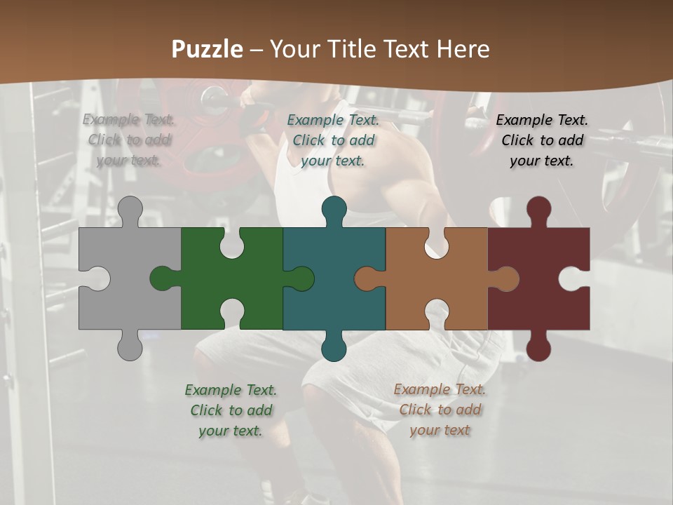 A Man Doing Squats With A Barbell In A Gym PowerPoint Template