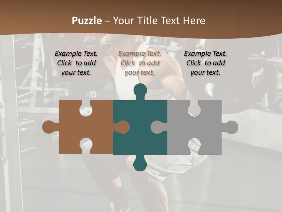 A Man Doing Squats With A Barbell In A Gym PowerPoint Template
