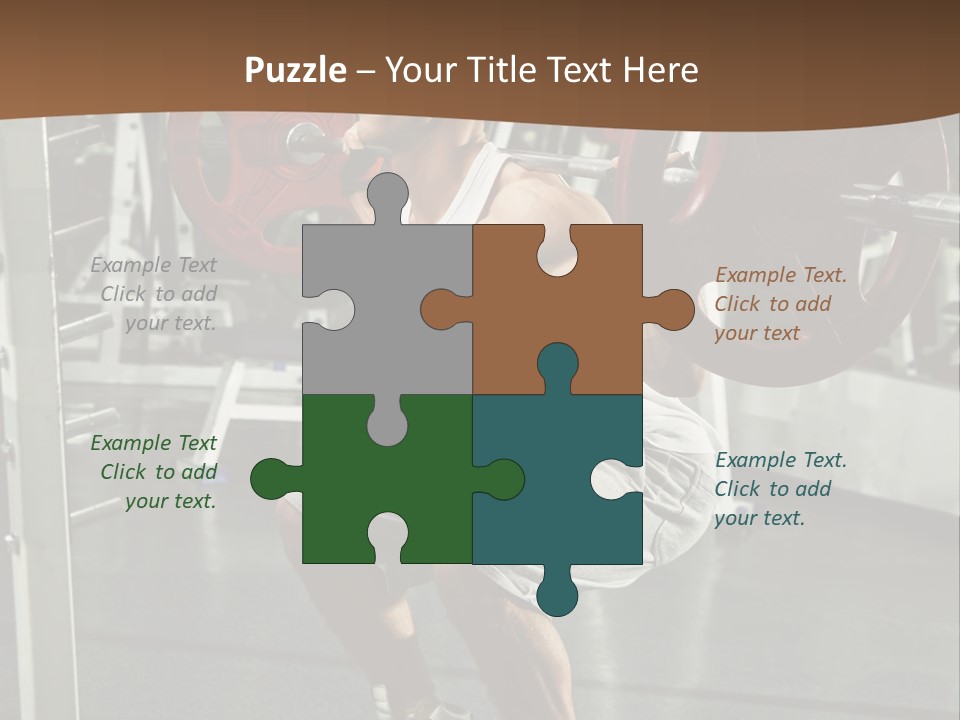 A Man Doing Squats With A Barbell In A Gym PowerPoint Template