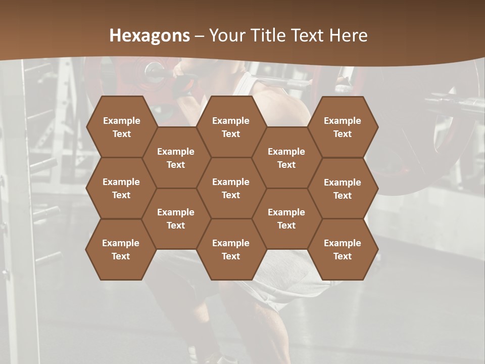 A Man Doing Squats With A Barbell In A Gym PowerPoint Template