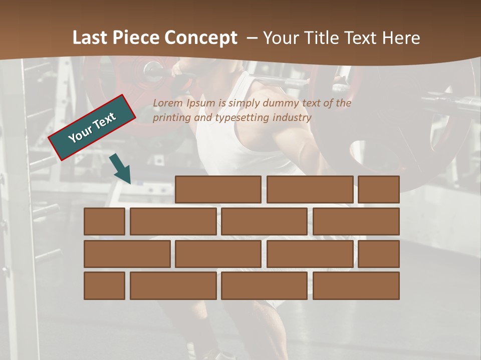A Man Doing Squats With A Barbell In A Gym PowerPoint Template
