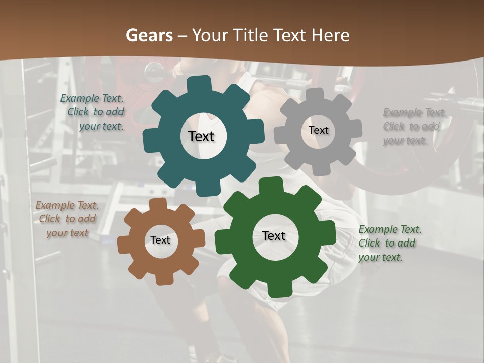 A Man Doing Squats With A Barbell In A Gym PowerPoint Template