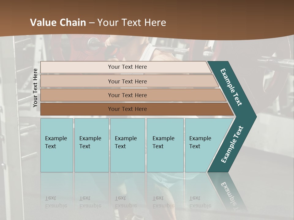 A Man Doing Squats With A Barbell In A Gym PowerPoint Template
