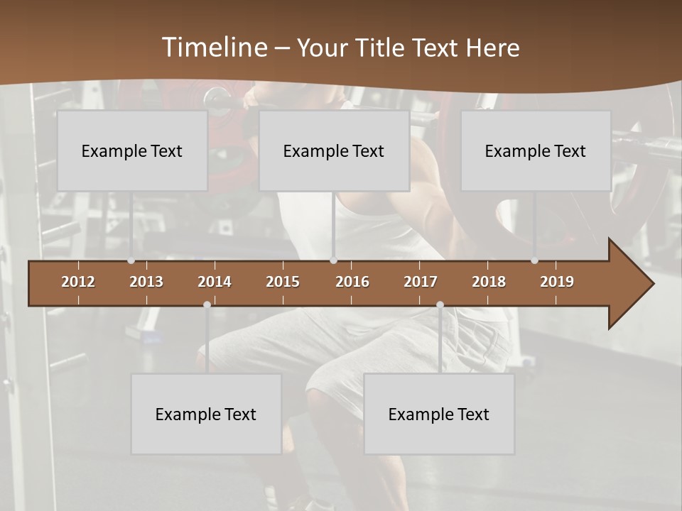 A Man Doing Squats With A Barbell In A Gym PowerPoint Template