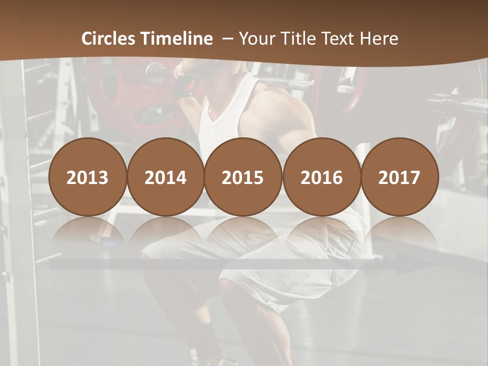 A Man Doing Squats With A Barbell In A Gym PowerPoint Template
