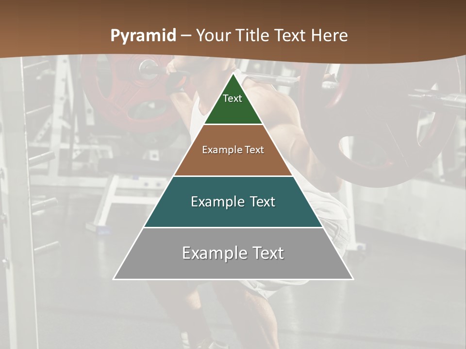 A Man Doing Squats With A Barbell In A Gym PowerPoint Template