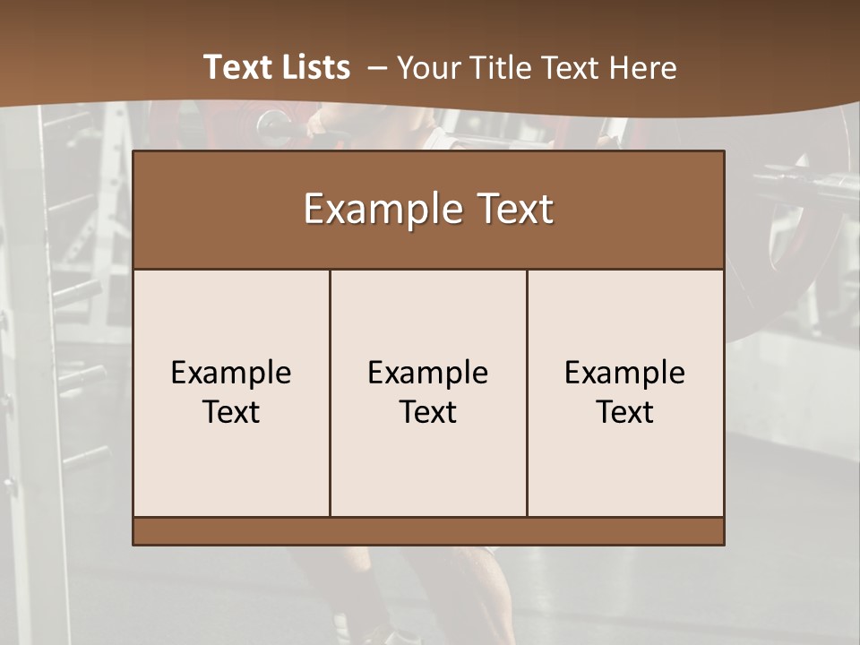 A Man Doing Squats With A Barbell In A Gym PowerPoint Template