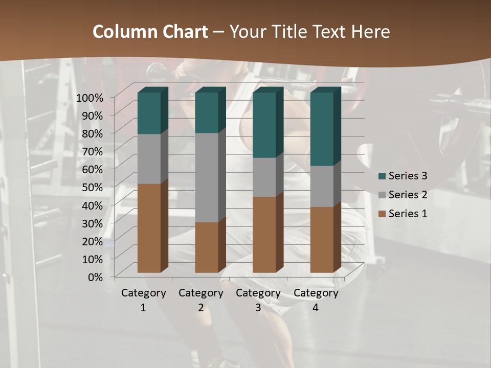 A Man Doing Squats With A Barbell In A Gym PowerPoint Template