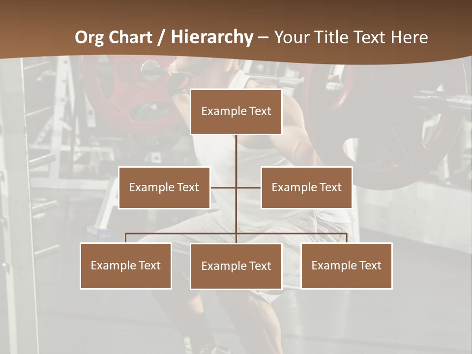 A Man Doing Squats With A Barbell In A Gym PowerPoint Template