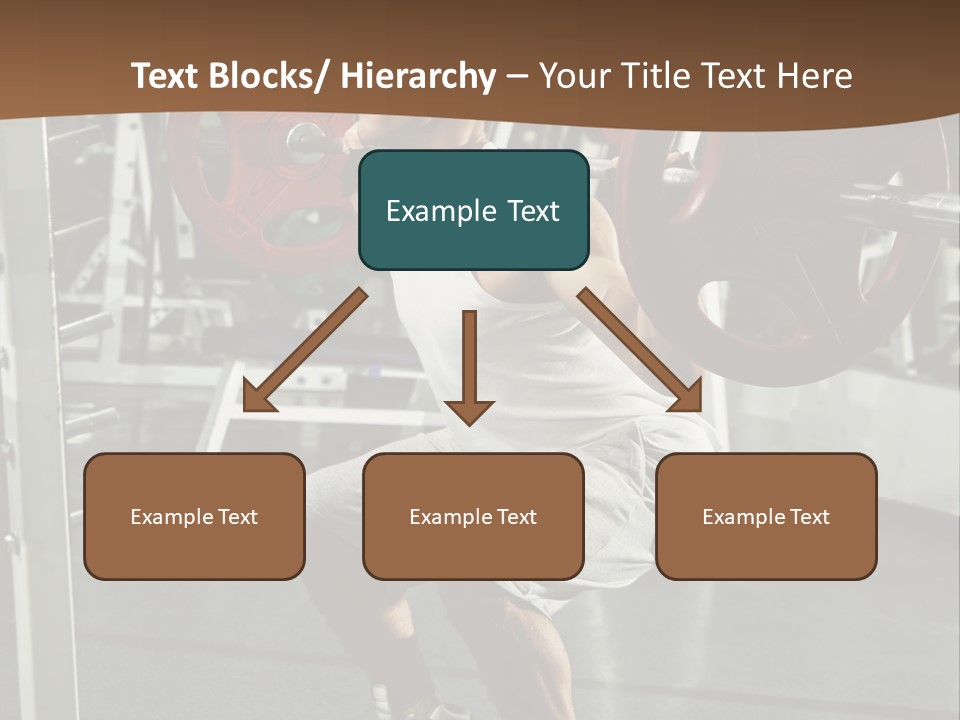 A Man Doing Squats With A Barbell In A Gym PowerPoint Template