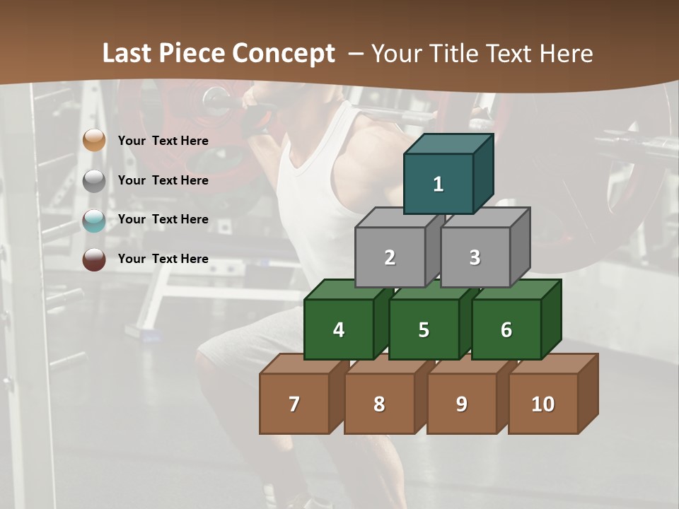 A Man Doing Squats With A Barbell In A Gym PowerPoint Template