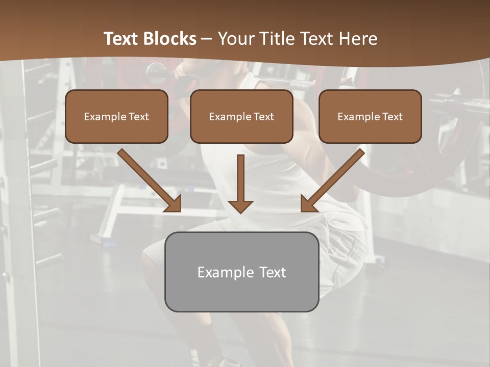A Man Doing Squats With A Barbell In A Gym PowerPoint Template