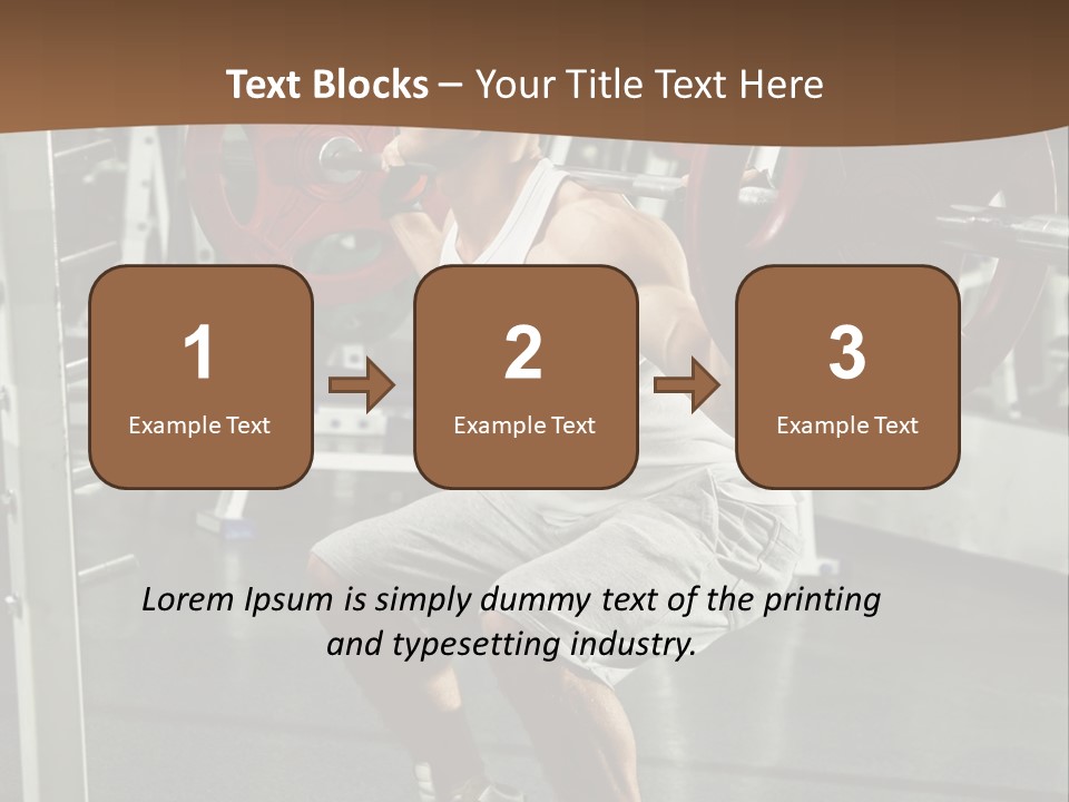 A Man Doing Squats With A Barbell In A Gym PowerPoint Template