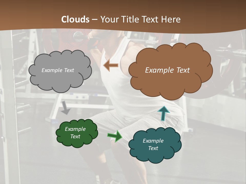 A Man Doing Squats With A Barbell In A Gym PowerPoint Template