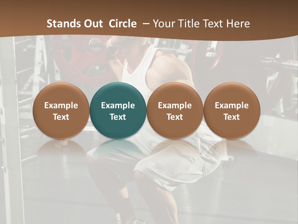 A Man Doing Squats With A Barbell In A Gym PowerPoint Template