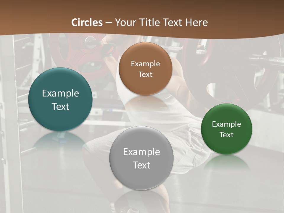 A Man Doing Squats With A Barbell In A Gym PowerPoint Template