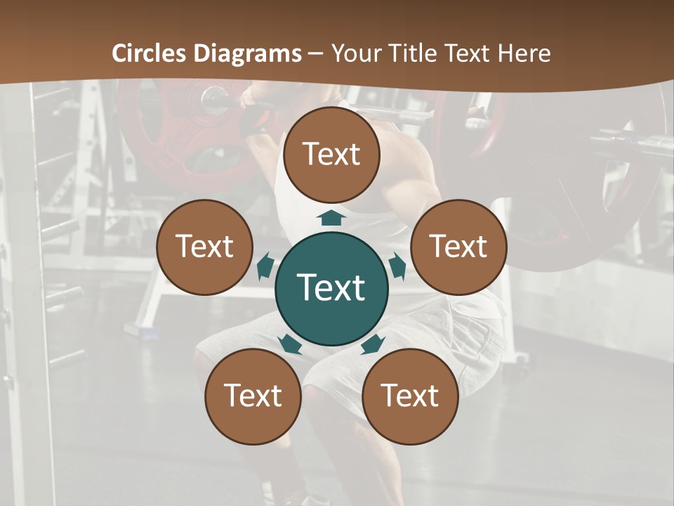 A Man Doing Squats With A Barbell In A Gym PowerPoint Template
